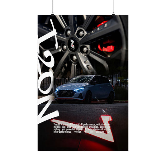 Vertical Poster - Hyundai i20N Sports Car